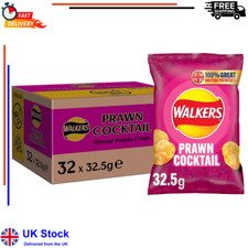 32x32.5g Walkers Prawn Cocktail Crisps 32.5g FULL CASE | LONG EXPIRY DATES UK