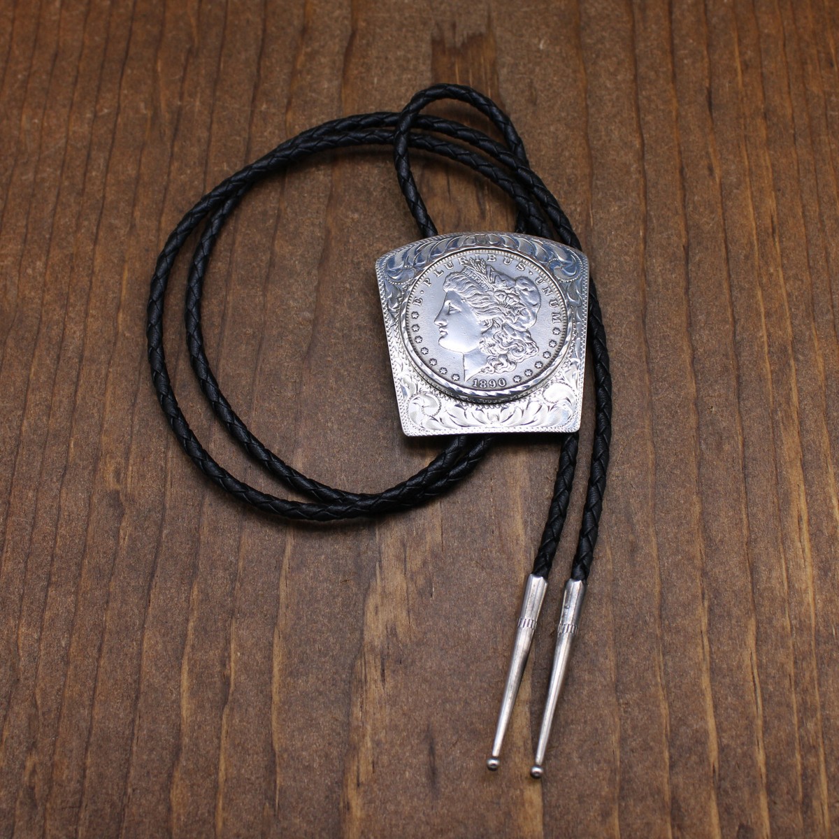Cool Native American Navajo Silver Dollar Bolo Vintage Coin Sterling Silver Bolo Tie Cool Native American Navajo Silver Dollar Bolo Vintage Coin Sterling Silver Bolo Tie
