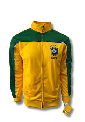 Rhinox Brasil Track Jacket - Yellow - Full Zip - Soccer - Licensed - Youth Sizes