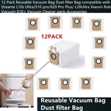 12pcs Dust filter Bag for Dreame L10s Ultra/S10 pro/X20 Pro Plus/L20 Ultra