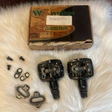 Wellgo WPD-823 Dual Sided Clipless Pedals, Aluminum, 9/16", Black