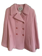 Vintage Bill Blass Signature Pink Wool Coat Size Us 6