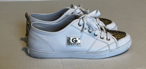 Guess G By Guess Sneakers Women Size 8.5 G Mallory Gold Multicolor Glitter - Picture 6 of 15