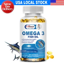 Omega 3 Fish Oil Capsules 3x Strength 3600mg EPA & DHA, Highest Potency 120Pills