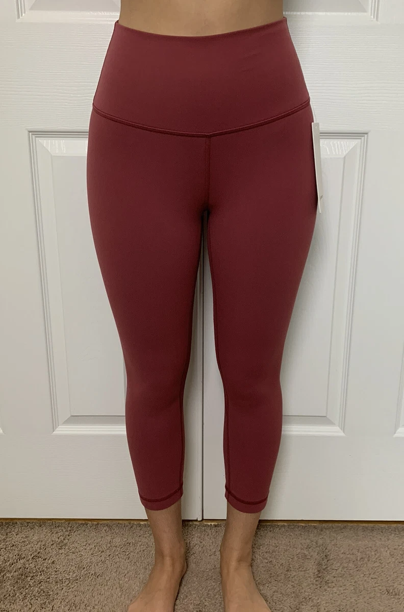 Lululemon Size 8 Align HR Crop 21 Mulled Wine MLWI Pant Buttery Nulu Hi  Rise