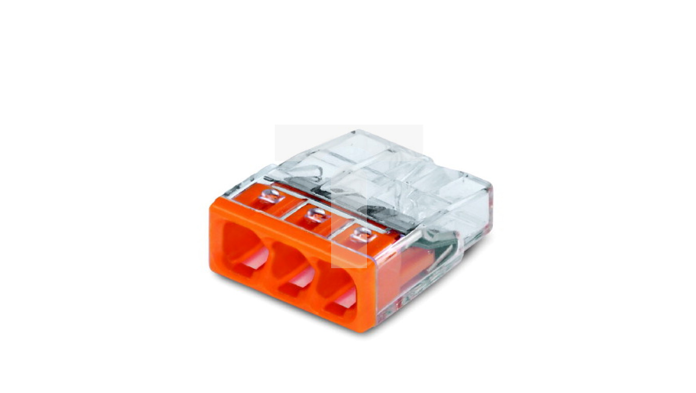 Quick connector 3x 0.5-2.5mm2 transparent/orange 2273-203 /pack of 30pcs/ /T2UK