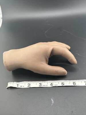 Left Brown Prosthetic Cover For Hand.  Hand Completely Hollow