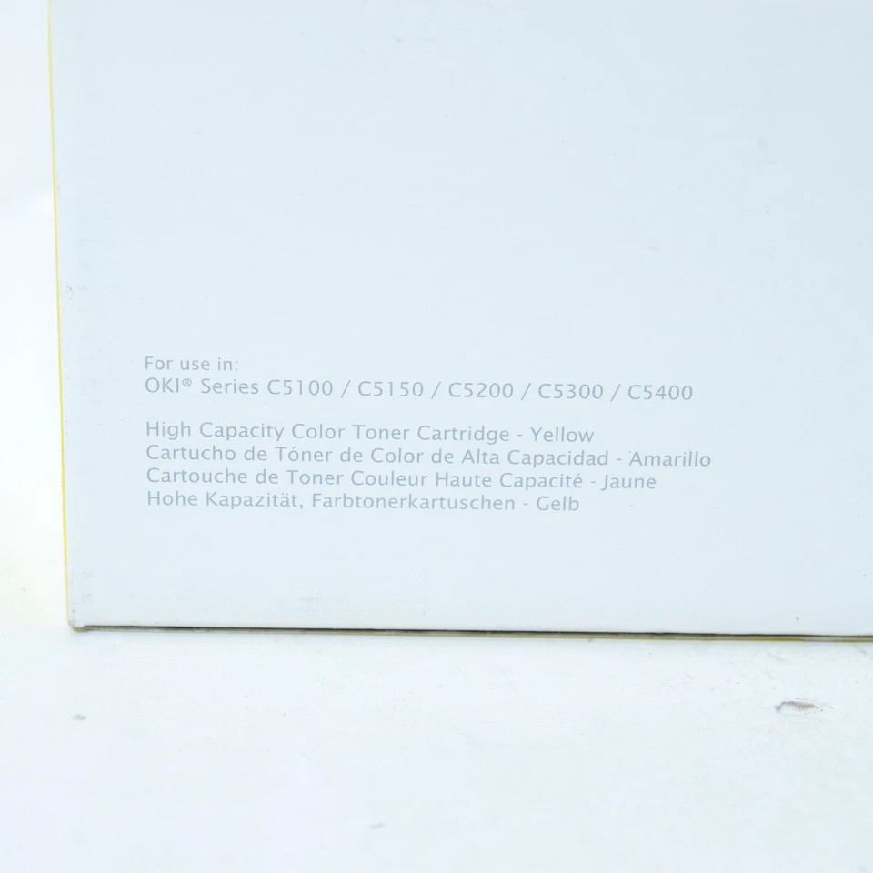 Yellow Ink Cartridge for OKI C5100 C5150 C5200 C5300 C5400, New & Sealed - Image 4 of 4