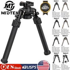 MidTen Shooting Rifle Bipod, Tactical Bipod Adjustable Hunting Bipod - 8 Options