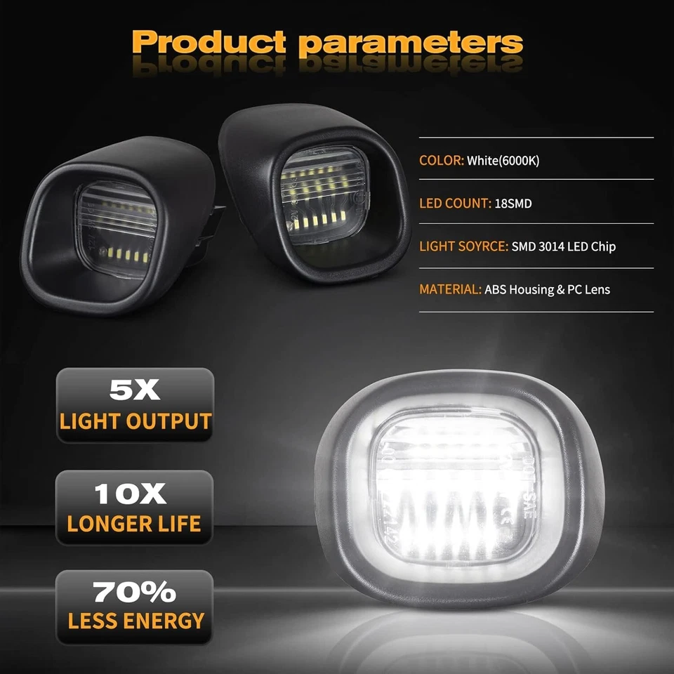 For Chevy S10 GMC Sonoma Blazer Jimmy SMD LED License Plate Light Tag Lamp Foto 2 de 4