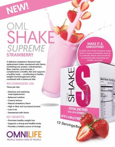 Oml Shake Meal Replacement Strawberry Malteada Nutritional Fresa
