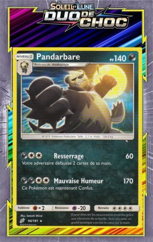 Pandarbare - SL09:Duo De Choc - 94/181 - Carte Pokemon Neuve Française - Photo 1/1