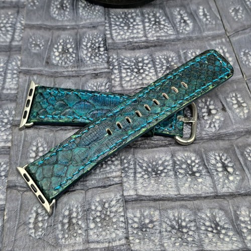 Exotic Leather Watch Band for Apple Watch size 38/40/41mm - Picture 4 of 12