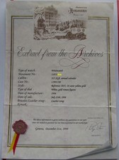 Patek Philippe watch 1996 extract from archiv...