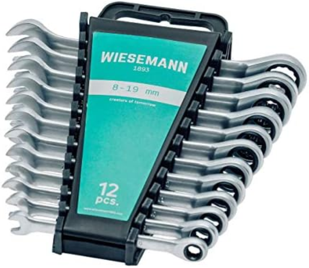 Set di chiavi a cricchetto da 12 pezzi 8-19 mm con 72 denti WIESEMANN 1893 I In