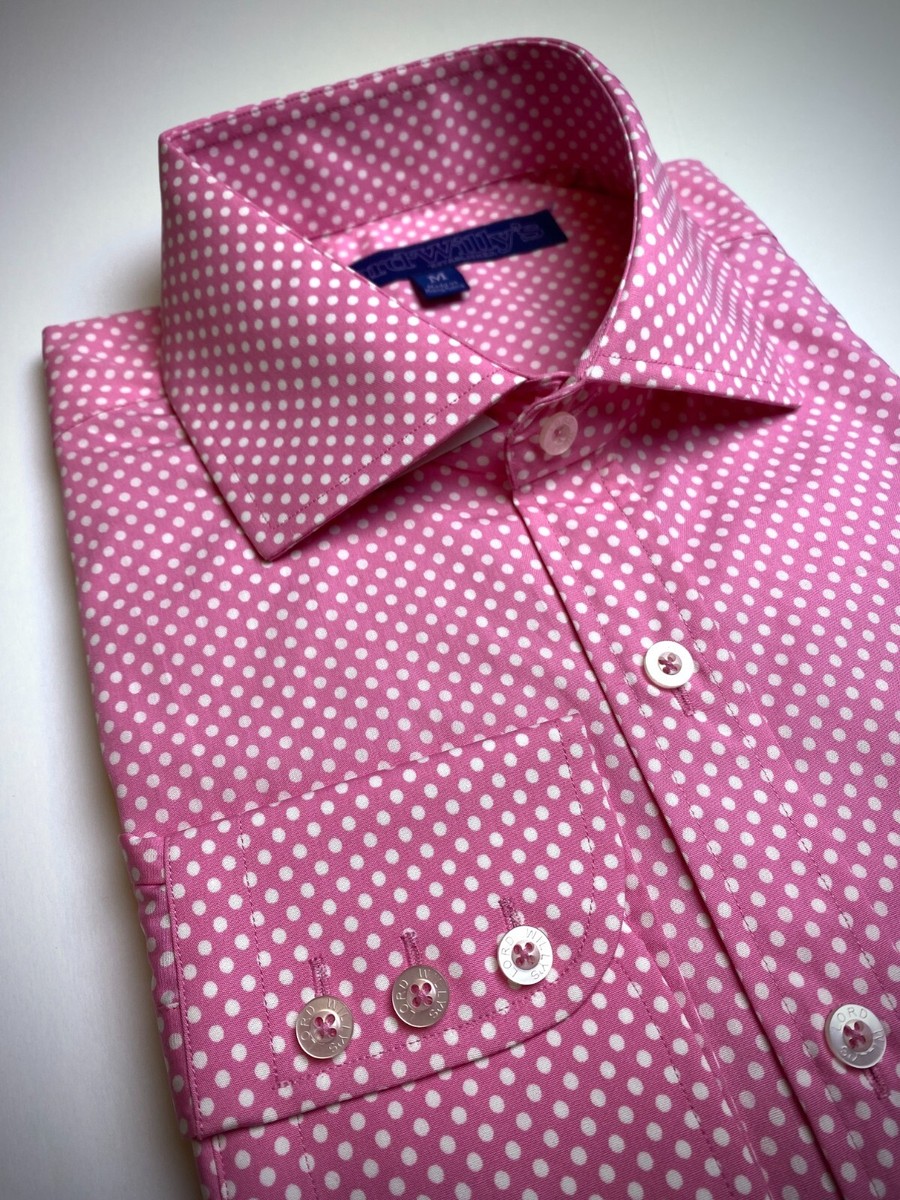 mens dress shirt hot pink Hisdern Men's Formal Wear Regular Fit with Pocket M %20Comfort Shop Men - Fuchsia Dress