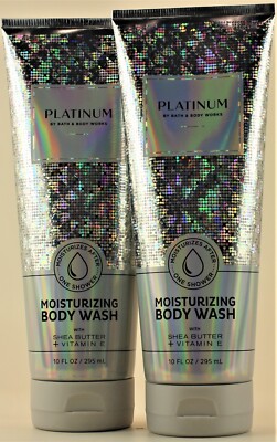 QTY 2 - Bath & Body Works PLATINUM Moisturizing Body Wash Shower 10oz