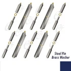 10 x Hinge Greasable Steel Bullet Weld 16x120mm Window Trailer Gate Door Caravan