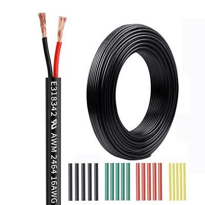 16 Gauge Wire 2 Conductor,10FT 16AWG Electrical Wire Stranded PVC 10Ft 16AWG-2C
