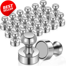 Neodymium Fridge Magnets 22 Pack Strong Push Pin Whiteboard Office - US