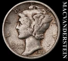 1938 Silver Mercury Dime - Scarce  Better Date  No Reserve  #L4712