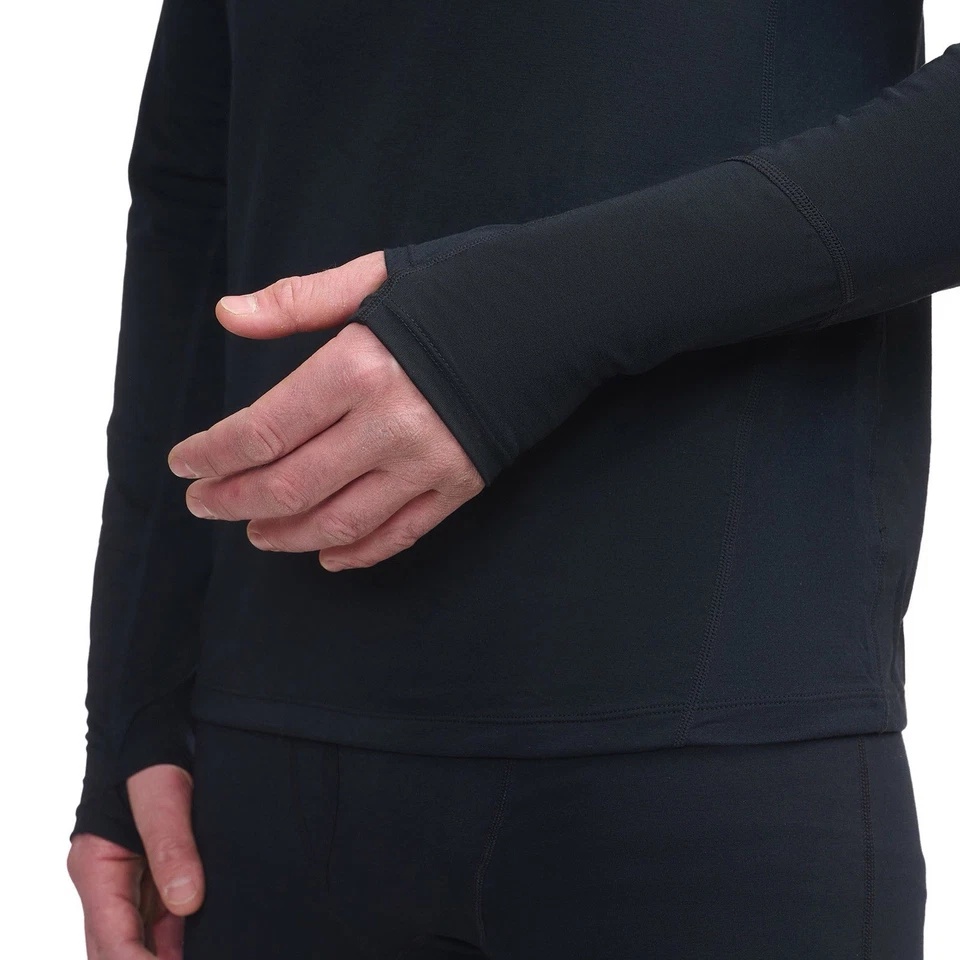 Blusa Paradox Masculina Merino Blend Drirelease Performance Camada Base Preta Tamanho XL - Imagem 3 de 4