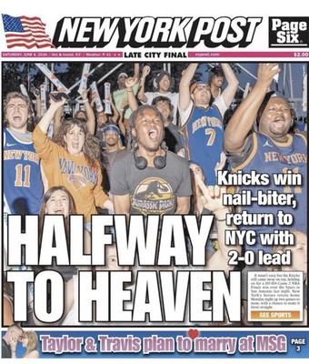 NEW YORK POST JUNE 6 2026 NBA New York Knicks Go Up 2-0 NBA FINALS BRUNSON KAT