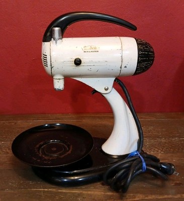 Vtg 1950 s White Sunbeam Mixmaster Mod 9, Stand, Mixer, Bowl Rotator, TESTED