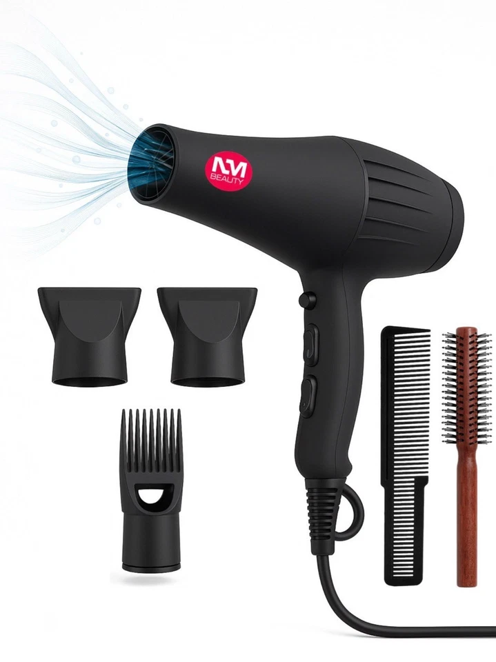 NMB Professional Hair Dryer 5000W NM Beauty Hair Dryer AC Motor two free brushes