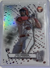 2023 Topps Pristine Refractor Ivan Herrera #97 Cardinals Parallel Rookie Card. rookie card picture