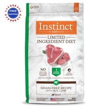 Dry Dog Food Instinct Limited Ingredient Grain Free Lamb 20 lb Bag Diet Natural 6.00 per pound