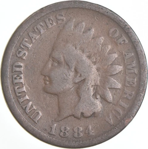 1884 Indian Head Cent AC Average Circ *1973