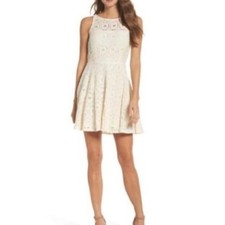 BB Dakota Renley Crochet Lace Fit & Flare Dress 6