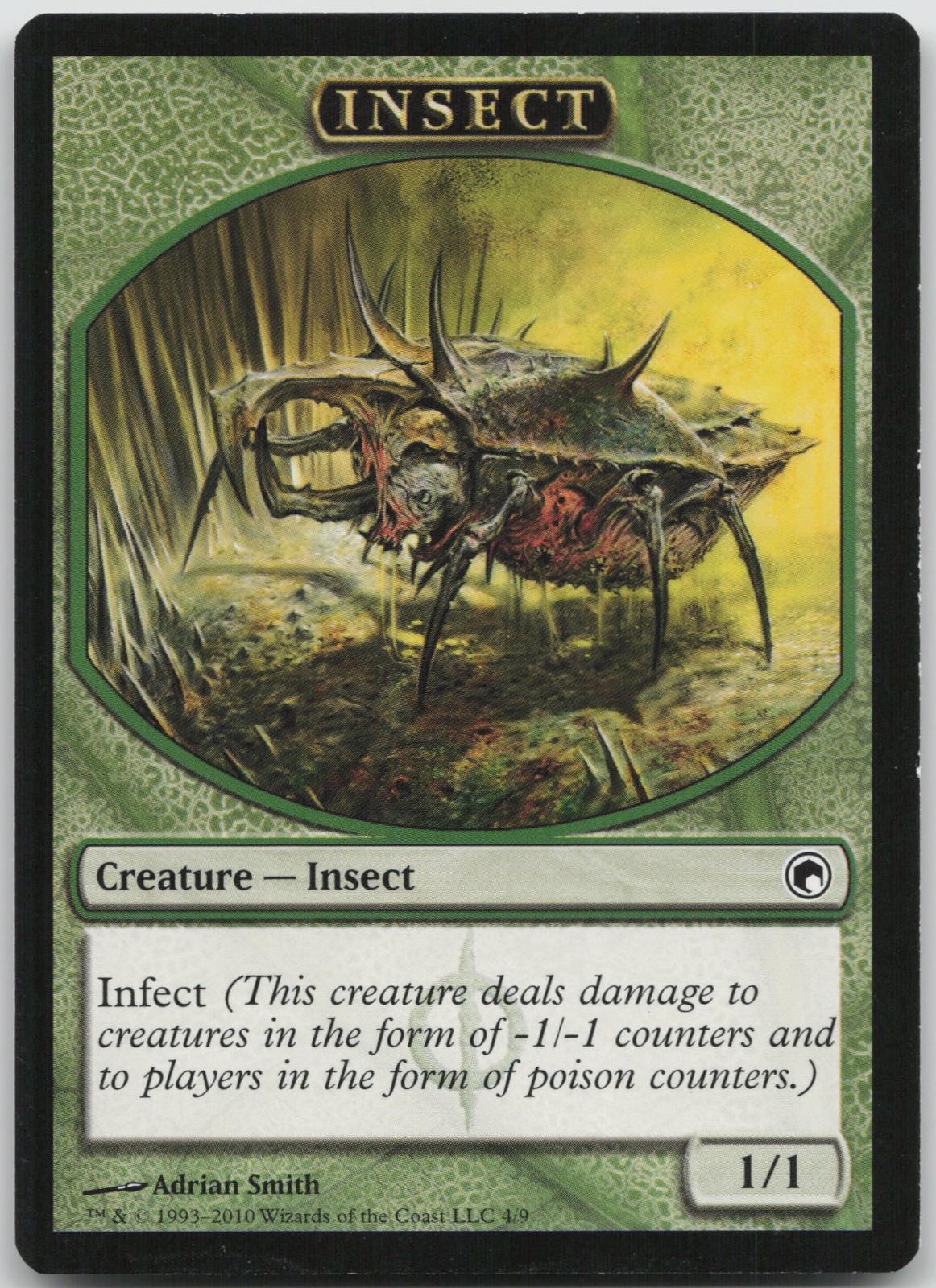 LP Insect Token 4 Token Scars of Mirrodin Magic: The Gathering 2010