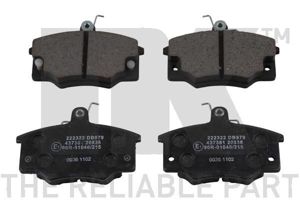 Nk Bremsbelagsatz, Scheibenbremse 222322 FüR Alfa Romeo Fiat Lancia-image