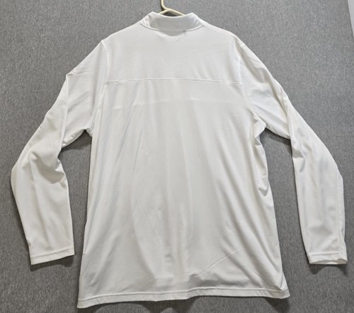 Under Armour Mens Size 2XL Long Sleeve Shirt 1/4 Zip Performance Athletic White - Picture 2 of 11