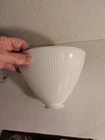 Vintage Milk Glass Lamp Shade Waffle 8" Torchiere Lamp Diffuser 2.25” Fitter