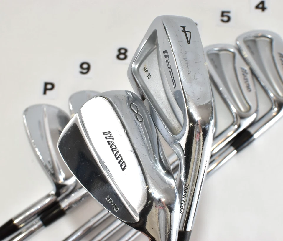 Mizuno 7p MP-30 4-5-6-7 MP-33 8-9-Pw RH Golf Men Club Iron Set Stiff Regular SR - Image 3 of 4