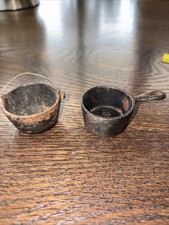 Antique Miniature Cast Iron Pot  Pan Dollhouse Cookware