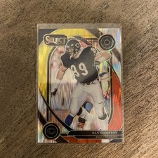 2024 Panini Select Club Level Dan Hampton #242 Red & Yellow Shock Prizm Parallel