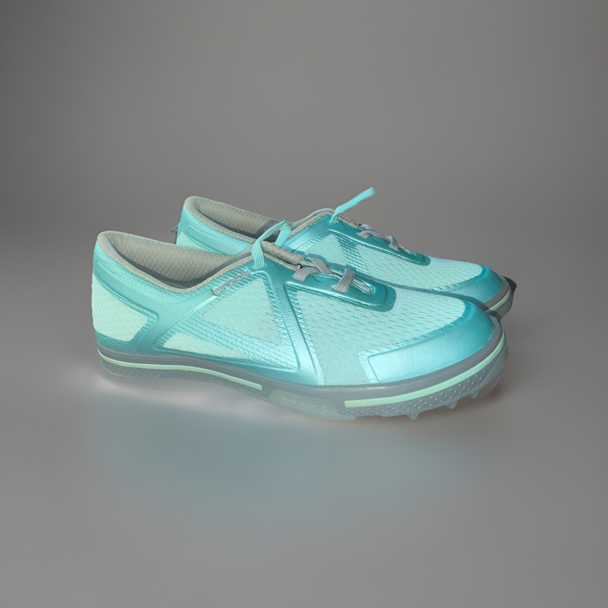 ぶるー Crocs Womens Golf Shoes Size 7 Blue Athletic Running Golf