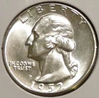 Silver Quarter - Washington - 1952 (Sharp & bright)