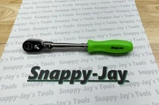 Snap-on Tools USA NEW GREEN 1/4" Drive Hard Grip Long Flex Head Ratchet THLFD72G