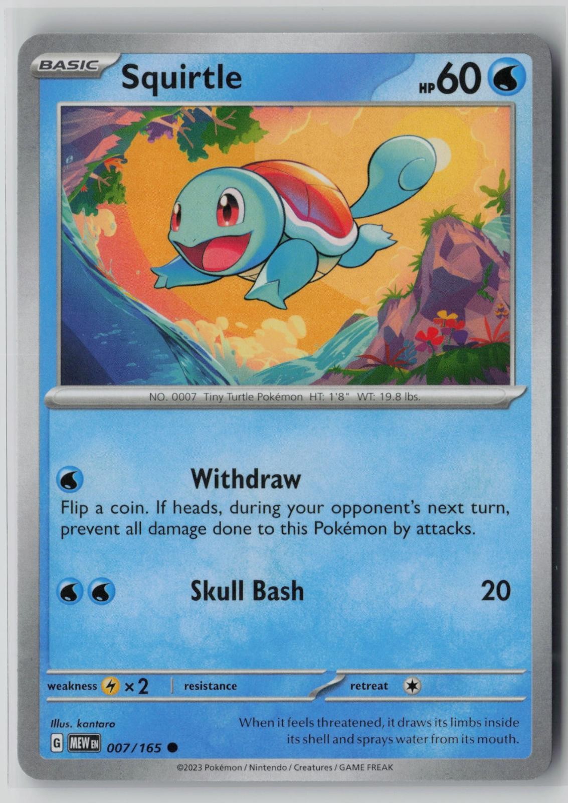 Squirtle 007/165 C 151 NM/M HF6