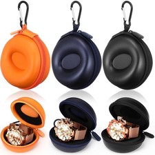 3 Pack Travel Watch Box Portable Case Storage Organizer Zipper Holder 50mm Set