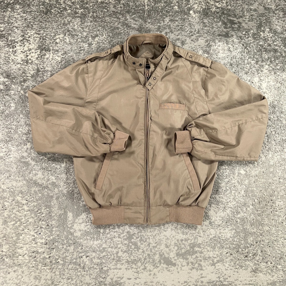 Vintage Peter England Jacket Mens Medium M Brown Cafe Racer 80s