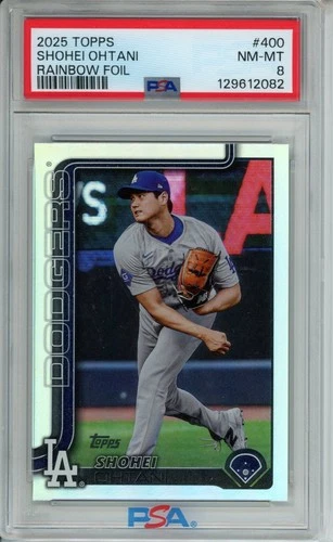 Shohei Ohtani 2025 Topps Rainbow Foil #400 PSA 8