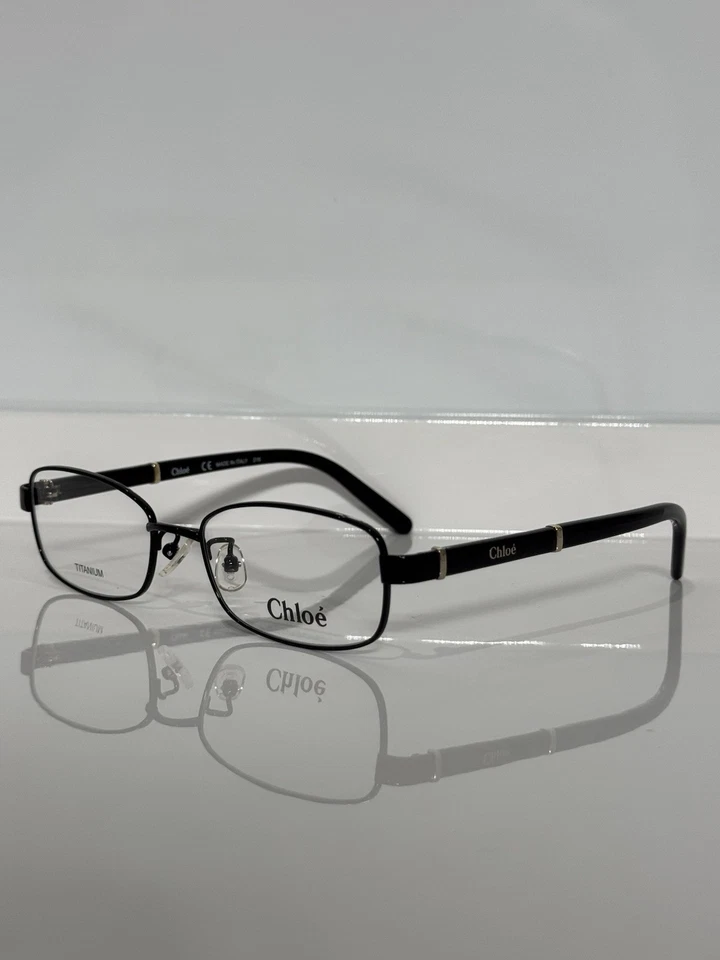 Gafas para mujer Chloe CE2500A negras brillantes titanio 52 mm” Foto 2 de 4