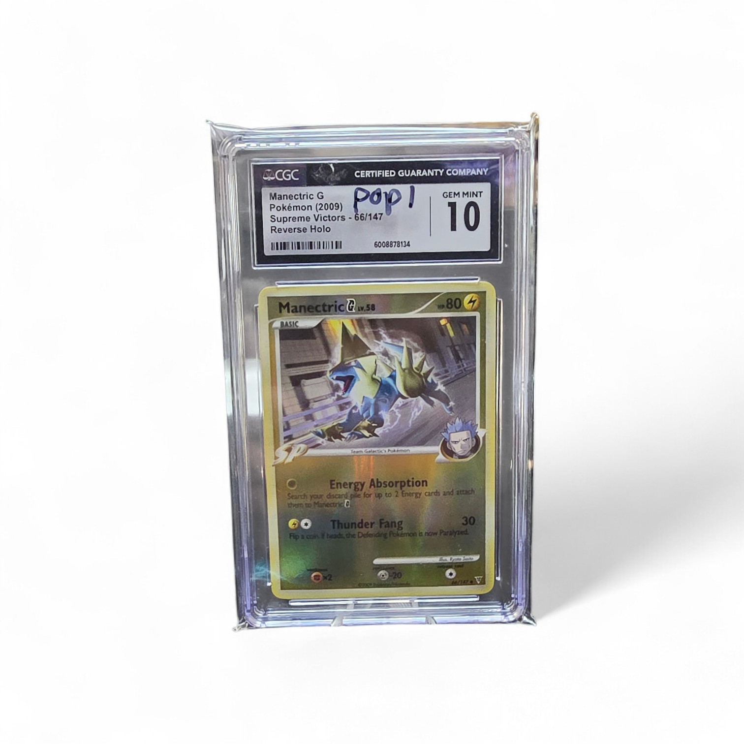 Pokemon Manectric EX Crystal Guardians Reverse Holo Rare #8 CGC 10 Gem Mint