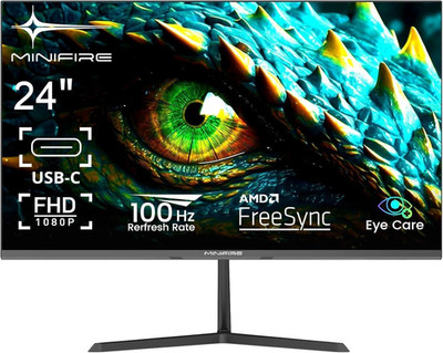 24 Zoll Monitor Full HD 1080P 100Hz 5ms Adaptive-Sync sRGB110% Eye-Care VESA HDM